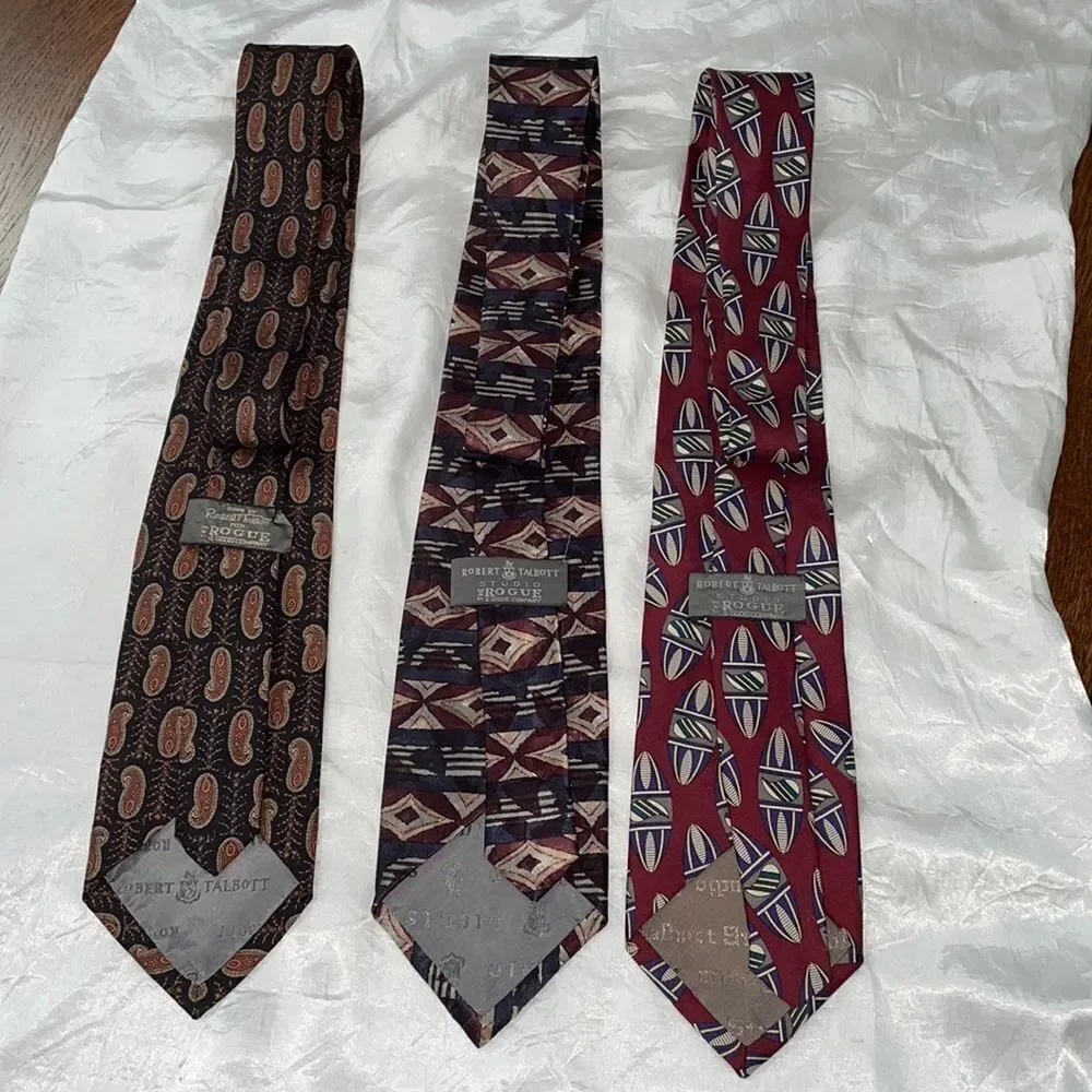 3 Vintage Robert Talbott ties from the 90s‎